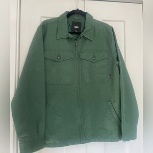 Vans Men's Olive Green Zipper Jacket